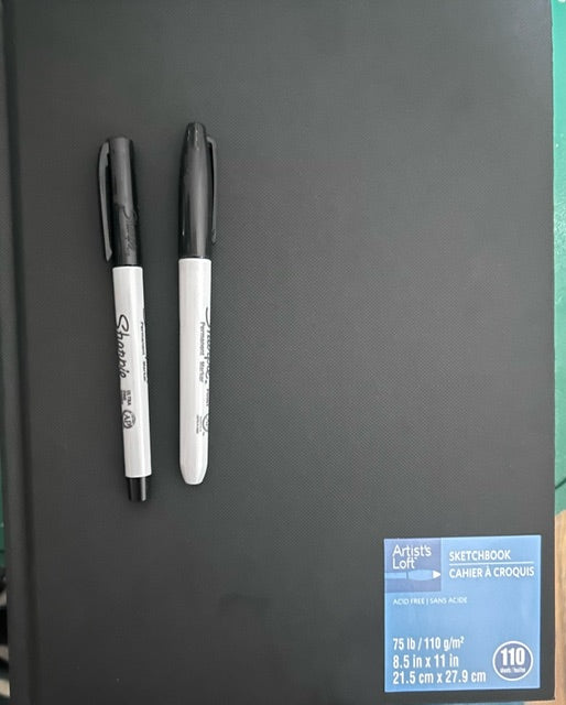 sketch book plus marker set